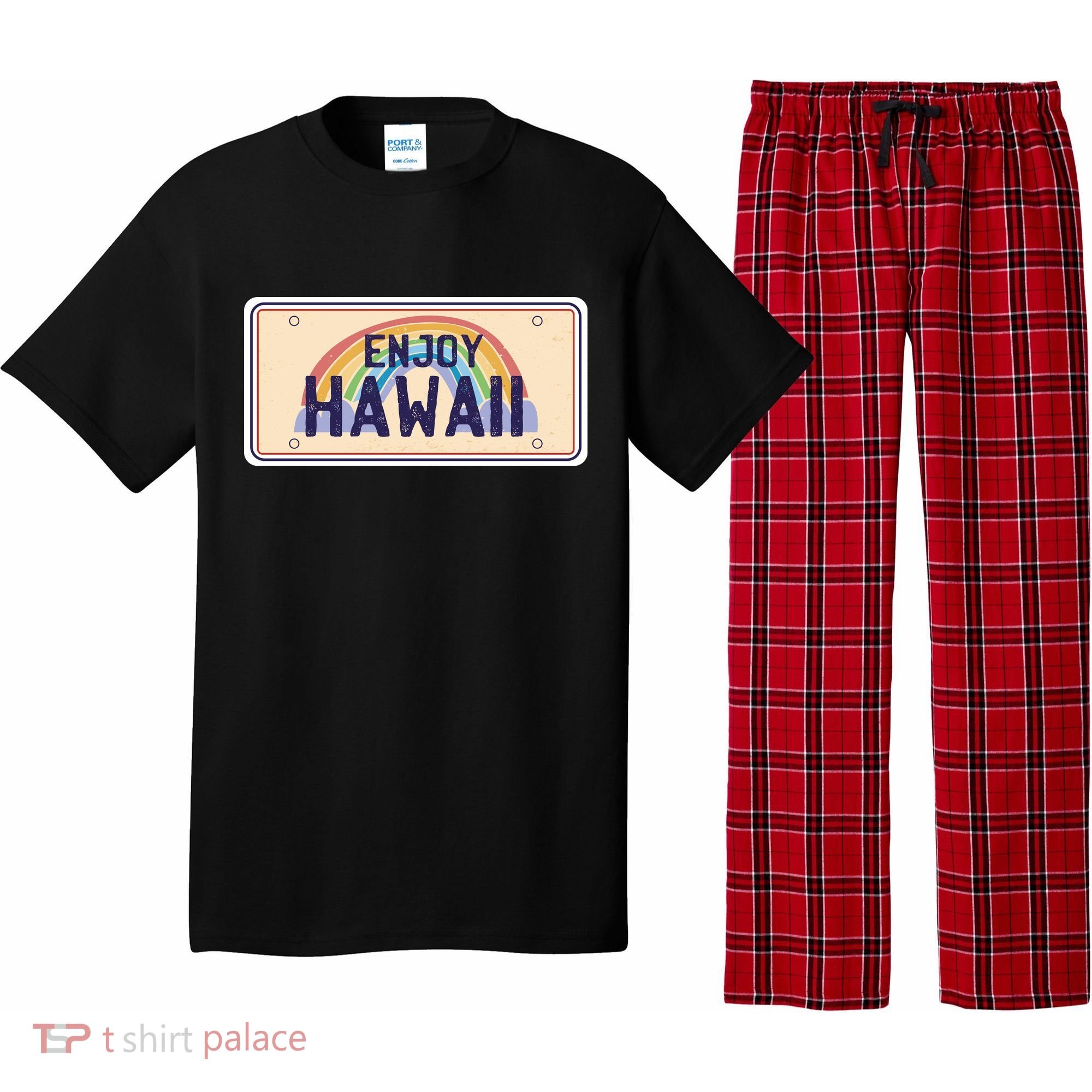 Enjoy Hawaii Car Plate Pajama Set