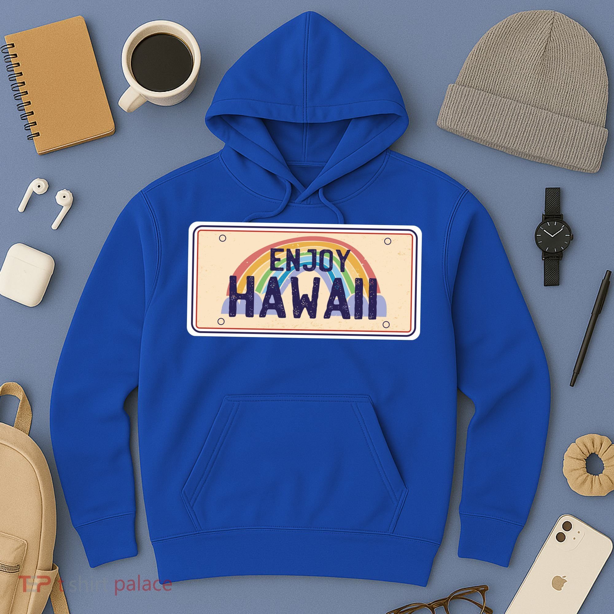 Enjoy Hawaii Car Plate Hoodie