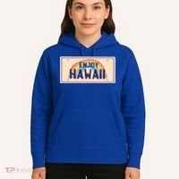 Enjoy Hawaii Car Plate Hoodie thumb 5