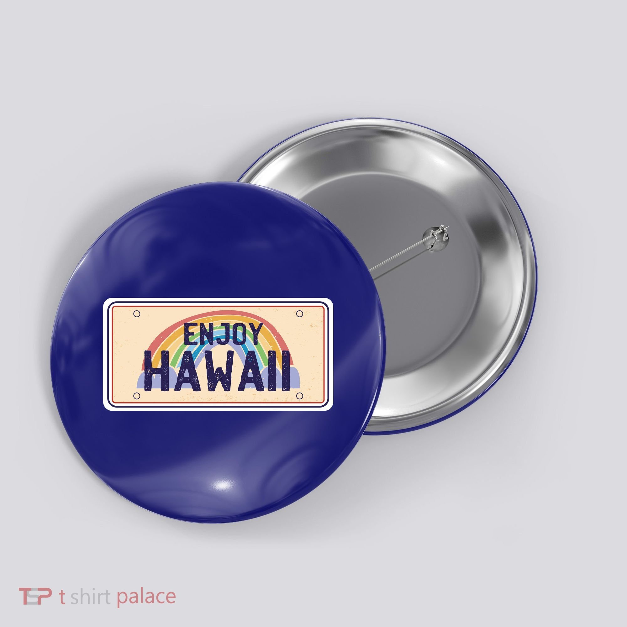 Enjoy Hawaii Car Plate Button