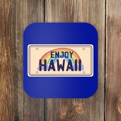 Enjoy Hawaii Car Plate Coaster