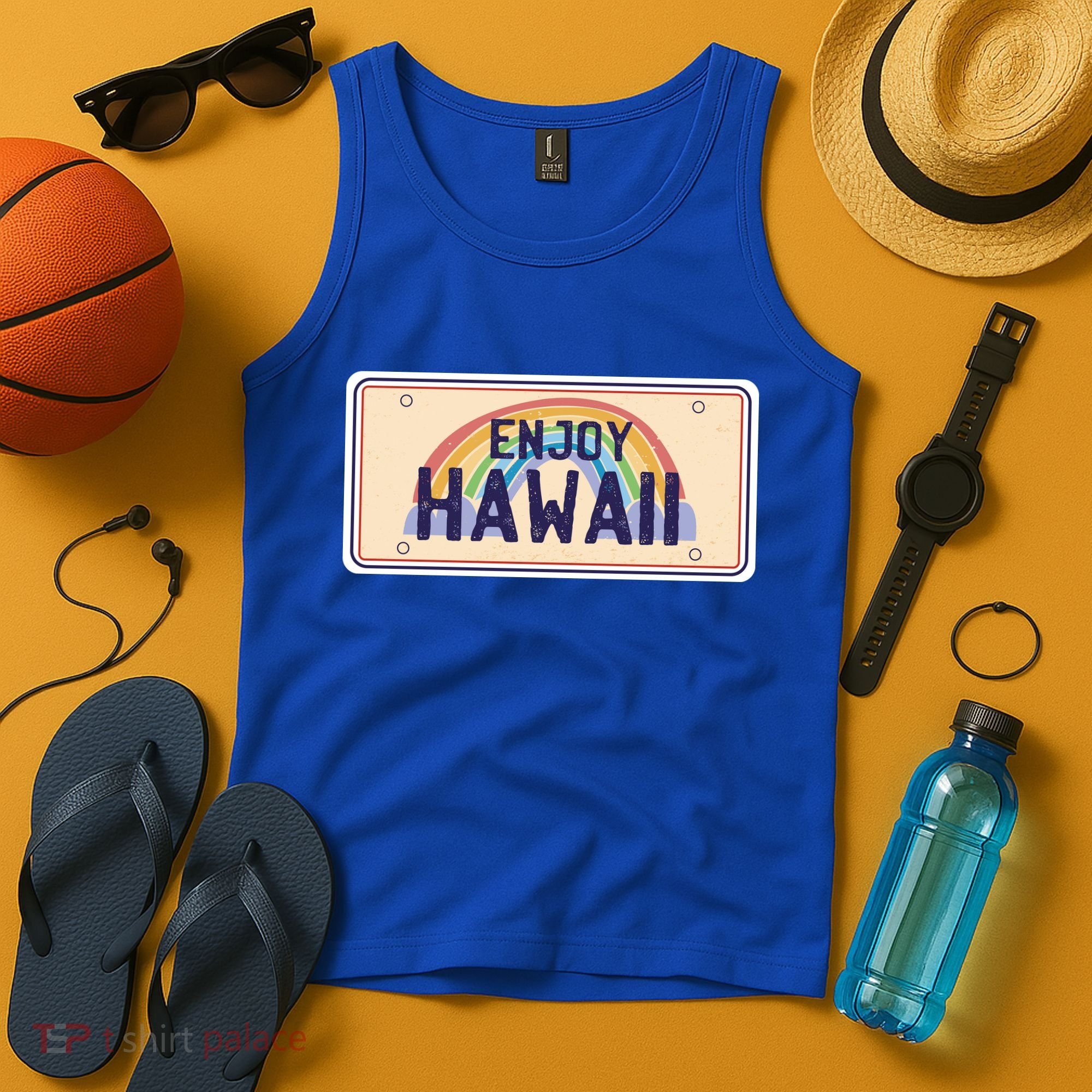 Enjoy Hawaii Car Plate Tank Top