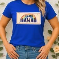Enjoy Hawaii Car Plate Women's T-Shirt thumb 2