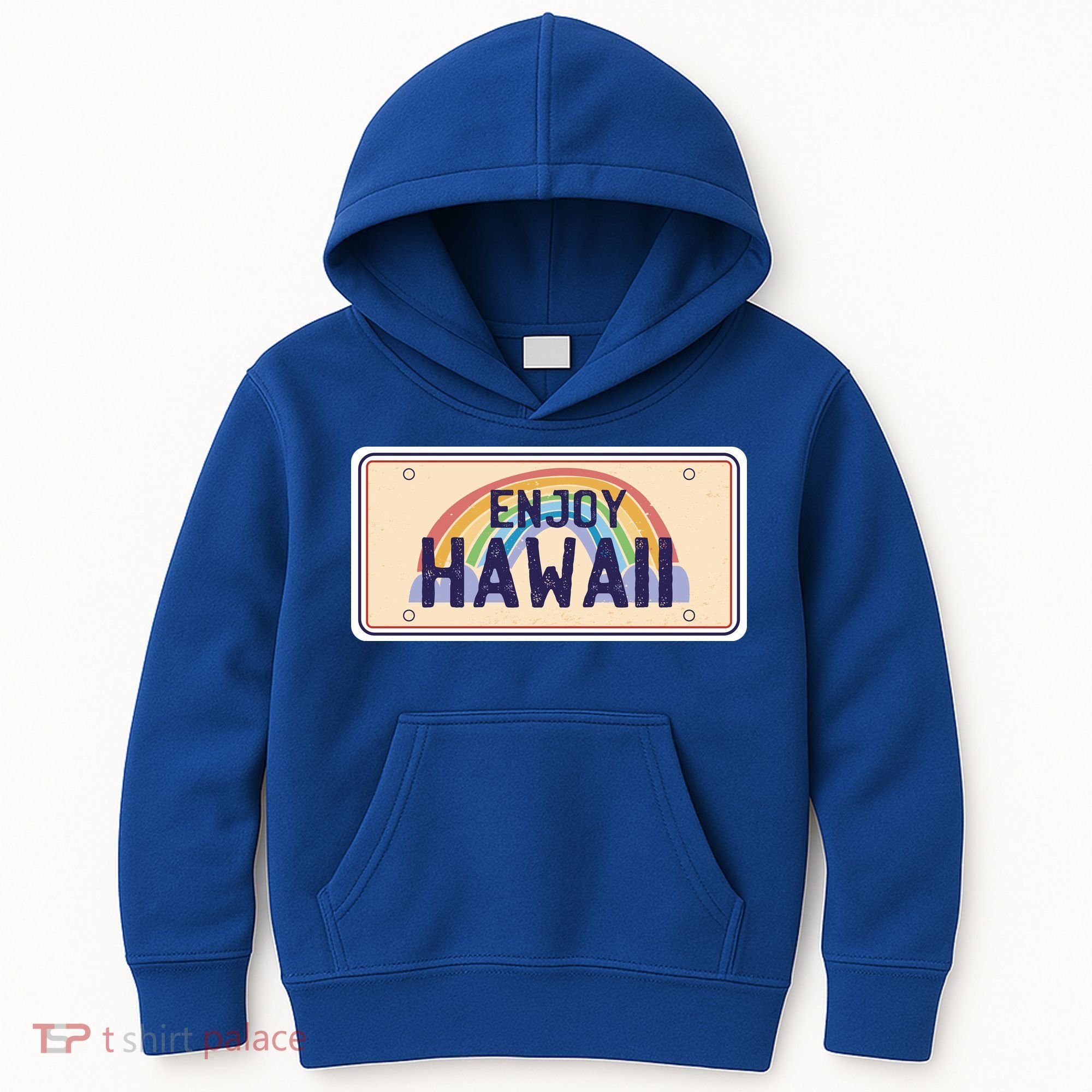Enjoy Hawaii Car Plate Kids Hoodie