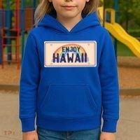 Enjoy Hawaii Car Plate Kids Hoodie thumb 3