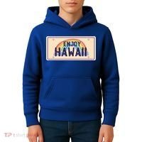 Enjoy Hawaii Car Plate Kids Hoodie thumb 4