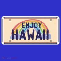Enjoy Hawaii Car Plate Kids Hoodie thumb 5