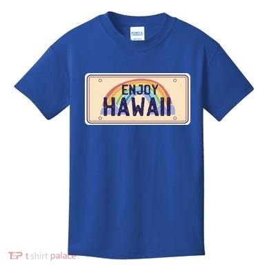 Enjoy Hawaii Car Plate Kids T-Shirt