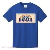 Enjoy Hawaii Car Plate Kids T-Shirt thumb 0