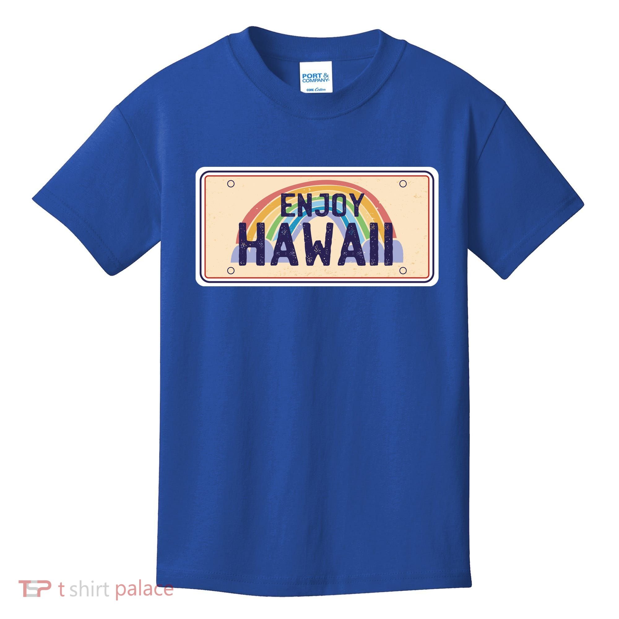 Enjoy Hawaii Car Plate Kids T-Shirt