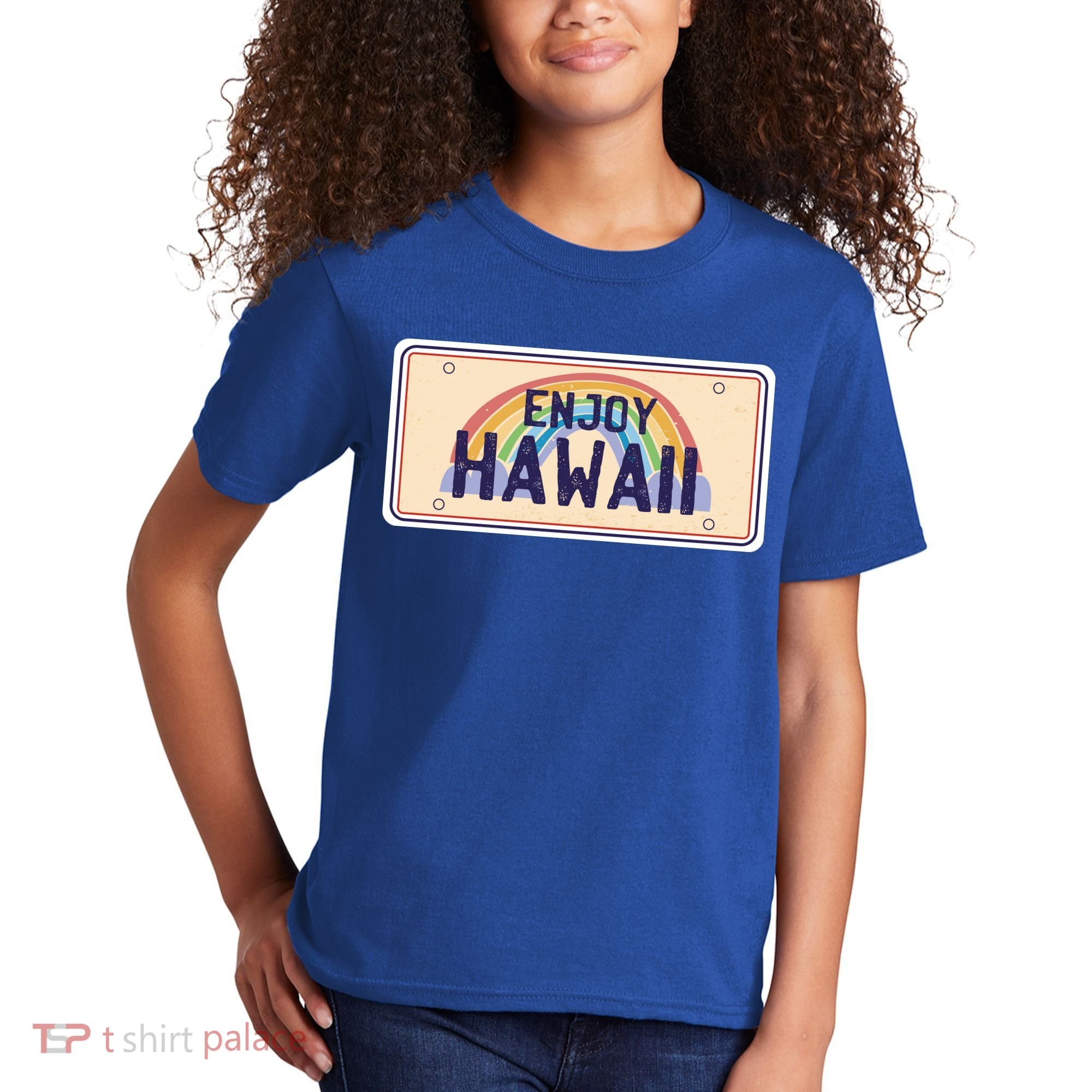 Enjoy Hawaii Car Plate Kids T-Shirt