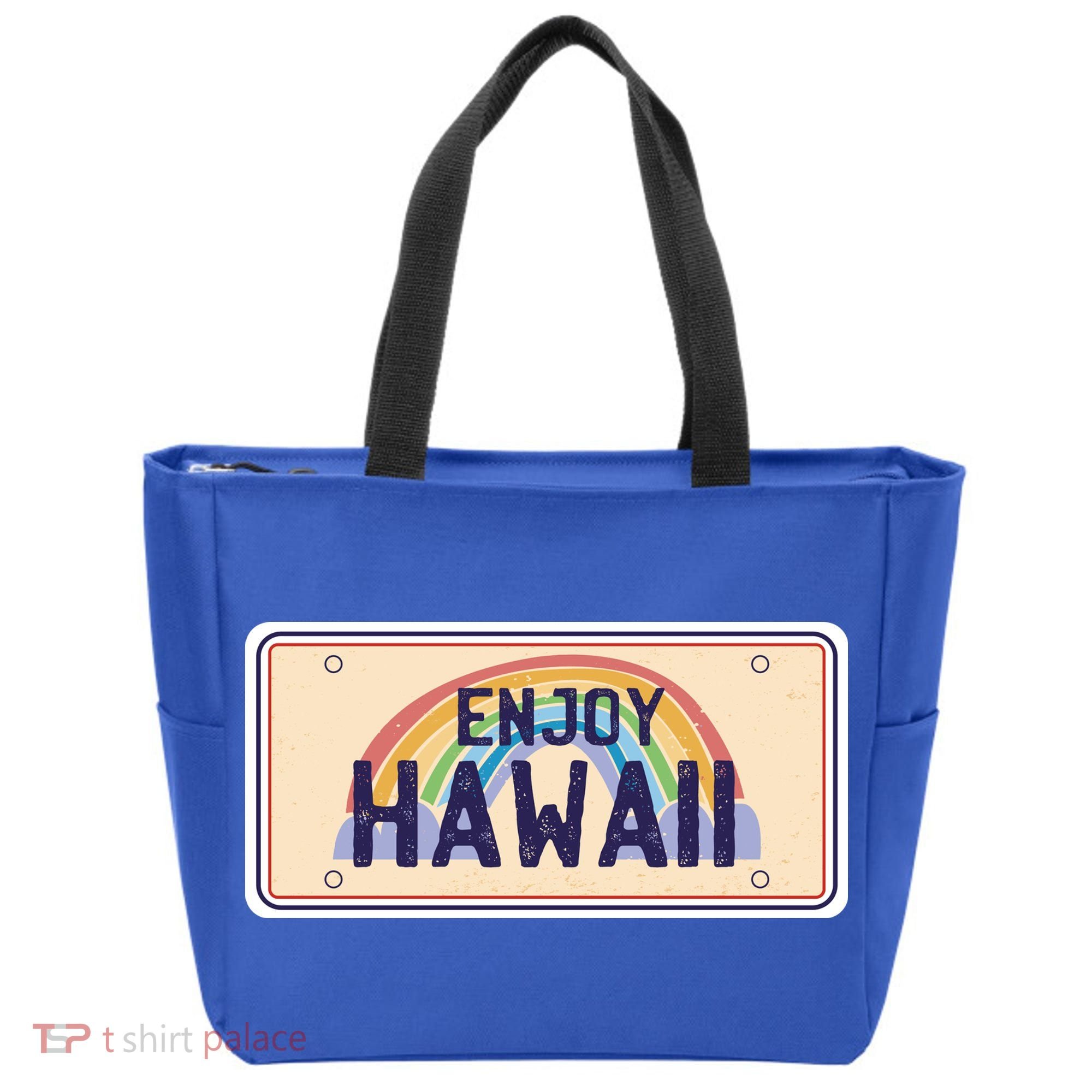 Enjoy Hawaii Car Plate Tote Bag