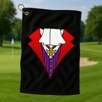 Easy Halloween Costumes Dracula Tuxedo Vampire Costume Golf Towel thumb 1