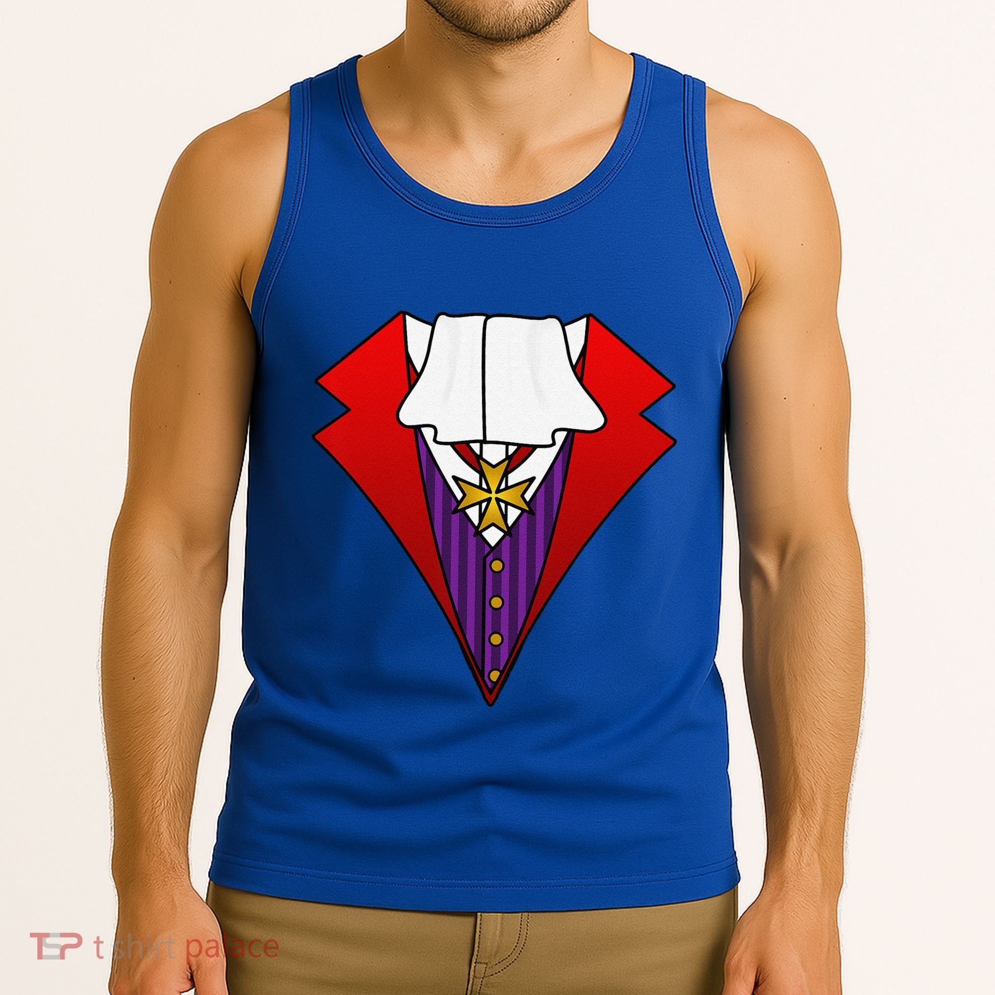 Easy Halloween Costumes Dracula Tuxedo Vampire Costume Tank Top