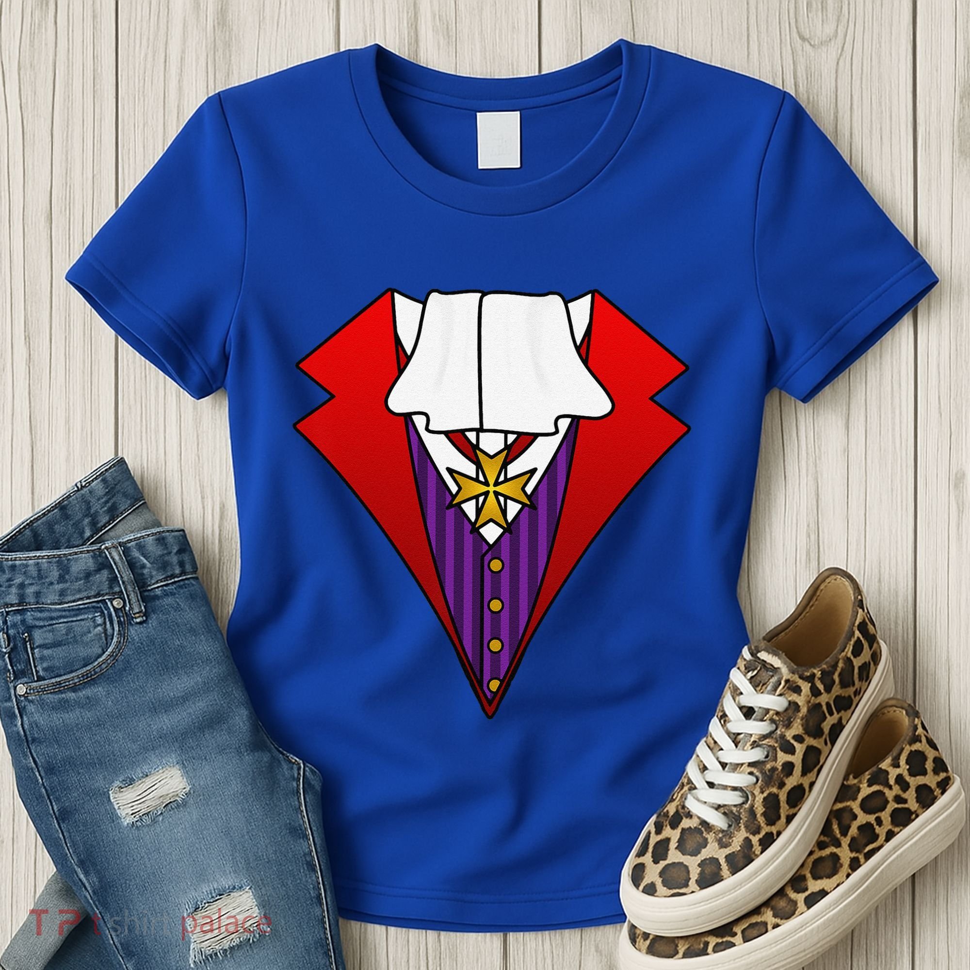 Easy Halloween Costumes Dracula Tuxedo Vampire Costume Women's T-Shirt