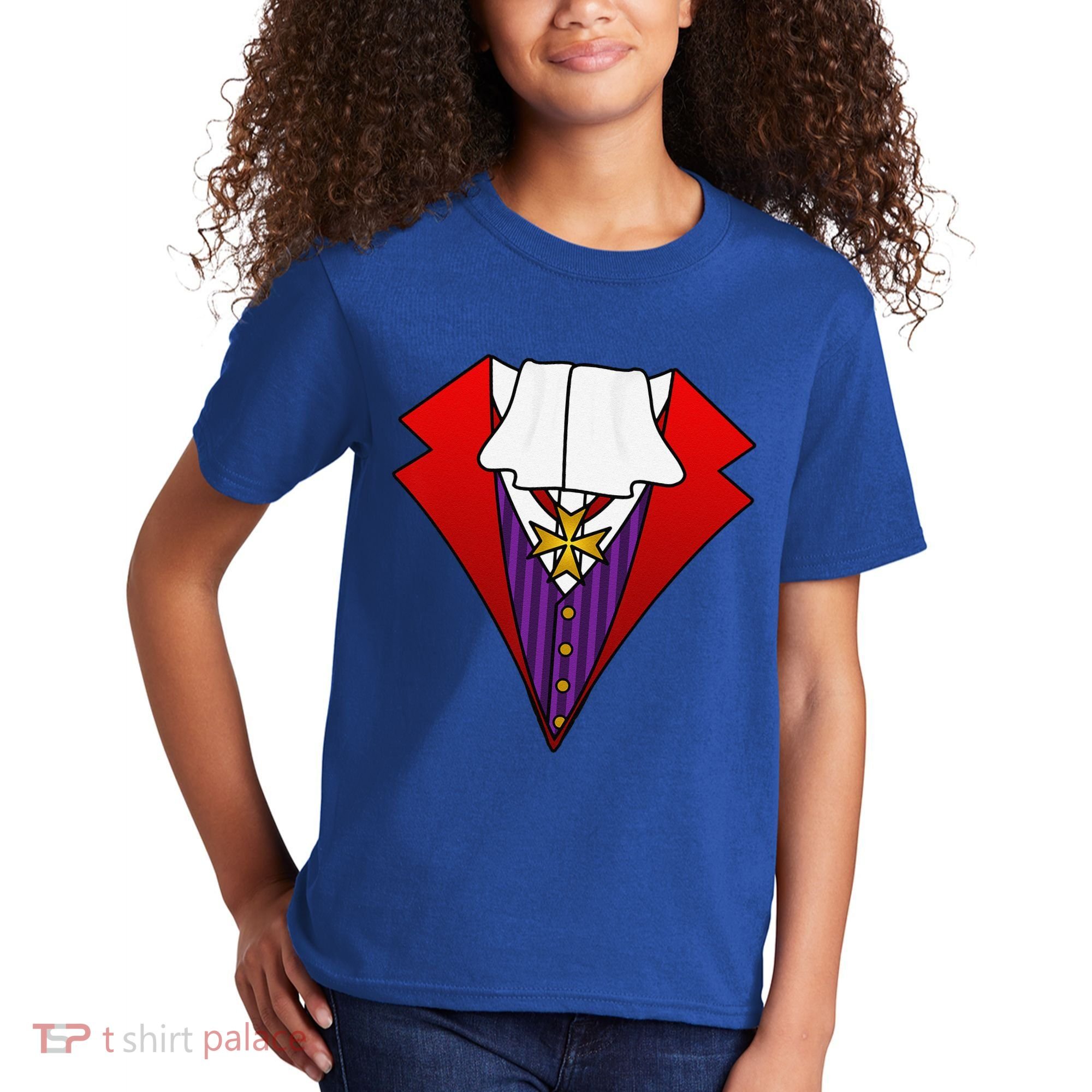 Easy Halloween Costumes Dracula Tuxedo Vampire Costume Kids T-Shirt