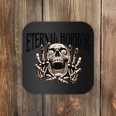 Eternal Horror Creepy Skeleton Screaming Dark Horror Spooky Coaster