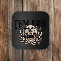 Eternal Horror Creepy Skeleton Screaming Dark Horror Spooky Coaster thumb 0