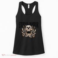 Eternal Horror Creepy Skeleton Screaming Dark Horror Spooky Women's Tank Top thumb 0
