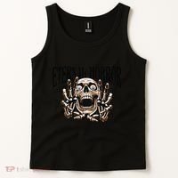 Eternal Horror Creepy Skeleton Screaming Dark Horror Spooky Tank Top thumb 2