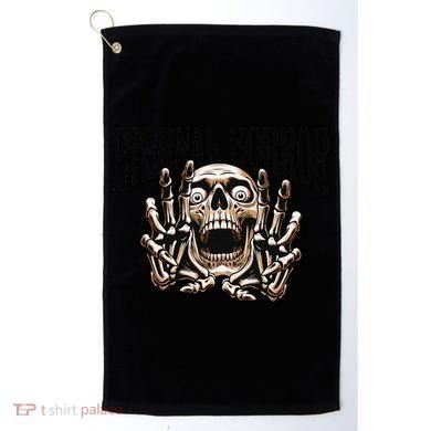 Eternal Horror Creepy Skeleton Screaming Dark Horror Spooky Golf Towel