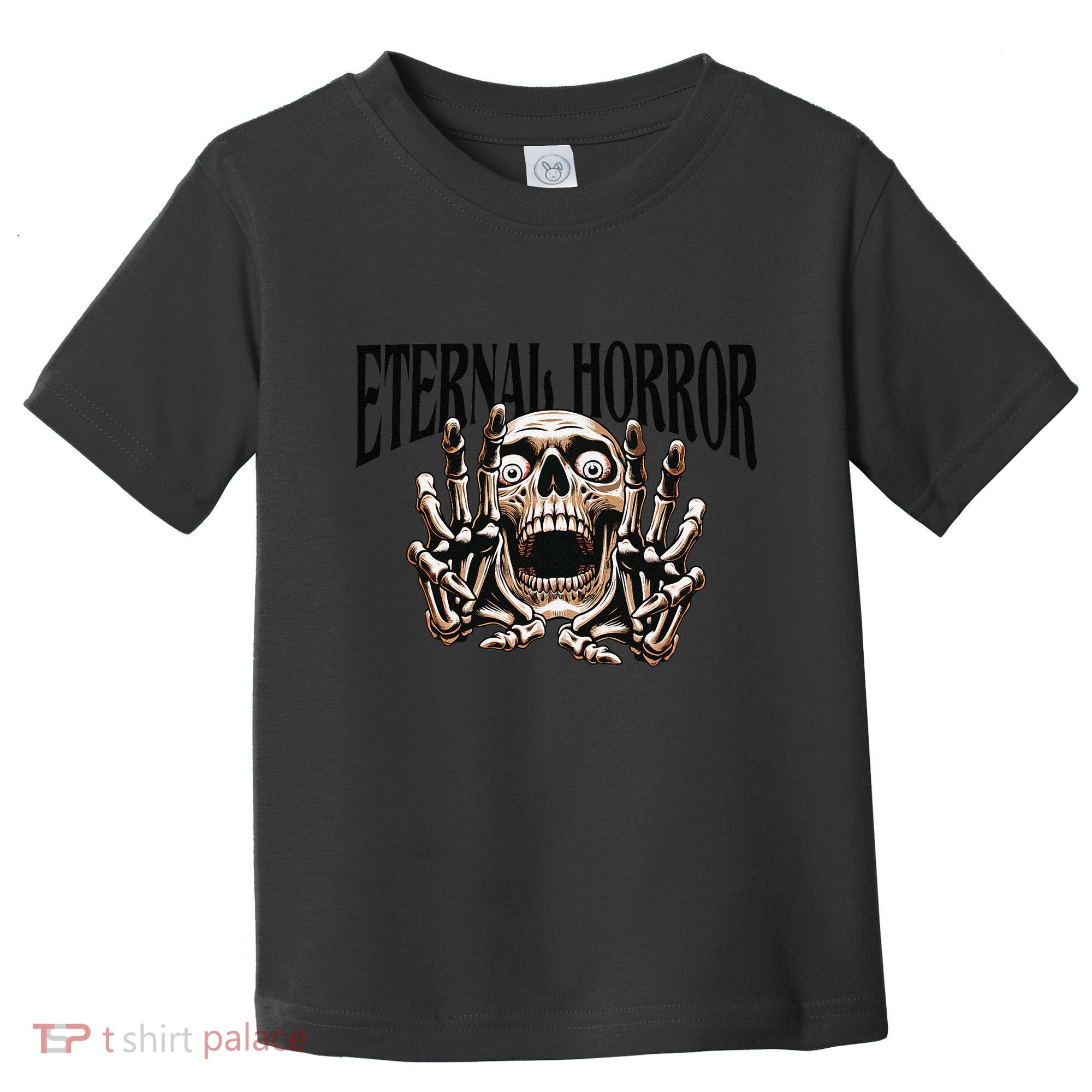 Eternal Horror Creepy Skeleton Screaming Dark Horror Spooky Toddler T-Shirt