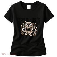 Eternal Horror Creepy Skeleton Screaming Dark Horror Spooky Women's T-Shirt thumb 0