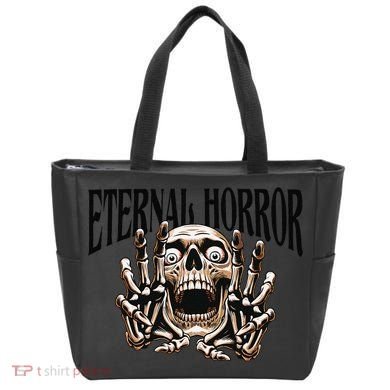 Eternal Horror Creepy Skeleton Screaming Dark Horror Spooky Tote Bag
