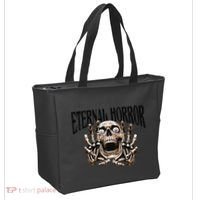 Eternal Horror Creepy Skeleton Screaming Dark Horror Spooky Tote Bag thumb 2