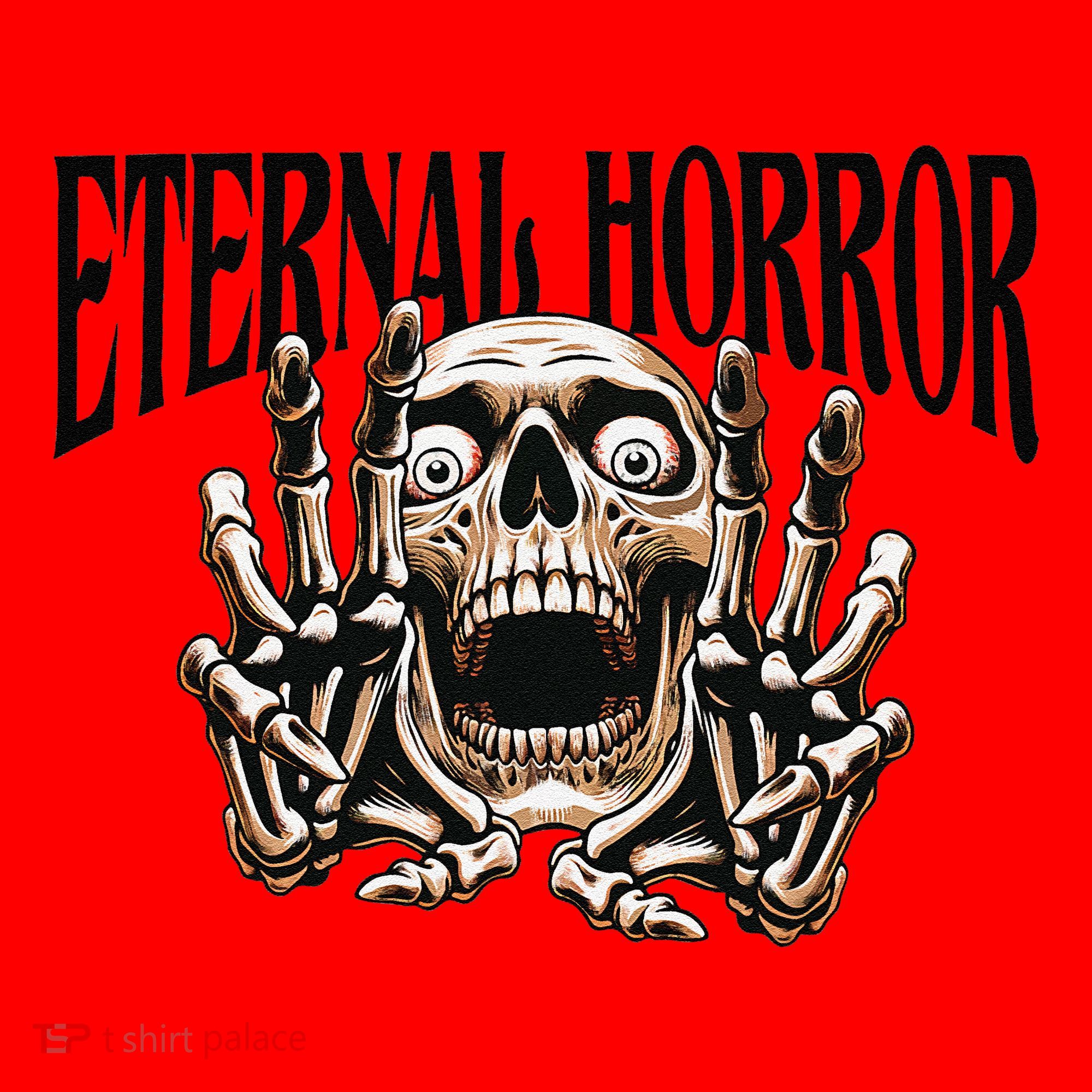 Eternal Horror Creepy Skeleton Screaming Dark Horror Spooky Santa Hat