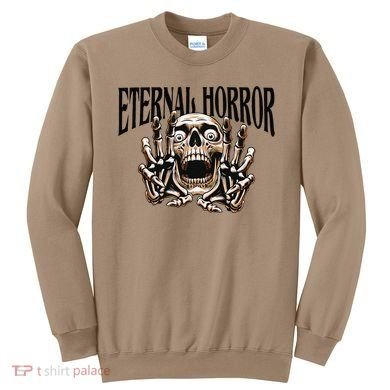 Eternal Horror Creepy Skeleton Screaming Dark Horror Spooky Sweatshirt