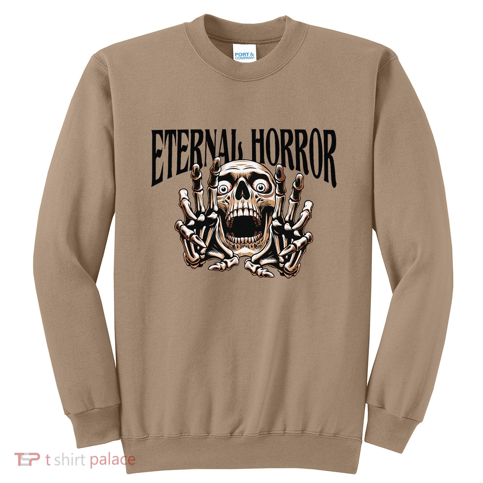 Eternal Horror Creepy Skeleton Screaming Dark Horror Spooky Sweatshirt