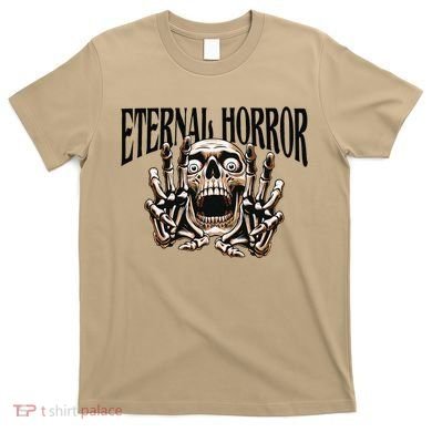 Eternal Horror Creepy Skeleton Screaming Dark Horror Spooky T-Shirt