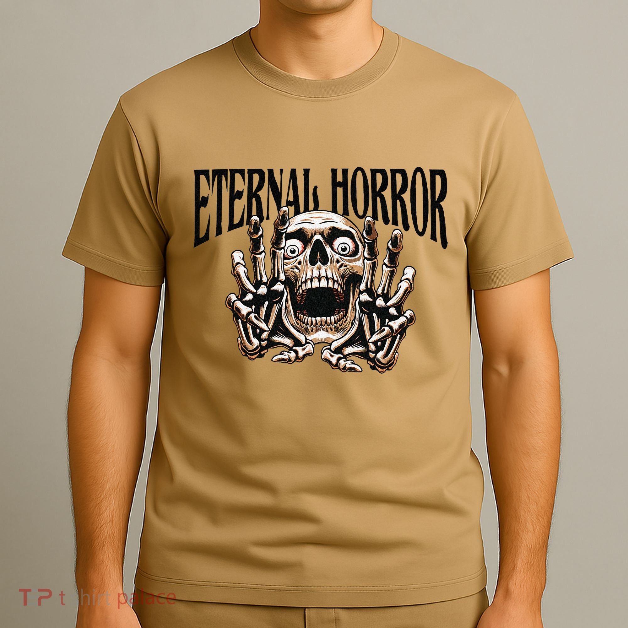 Eternal Horror Creepy Skeleton Screaming Dark Horror Spooky T-Shirt