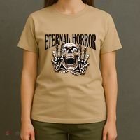 Eternal Horror Creepy Skeleton Screaming Dark Horror Spooky T-Shirt thumb 4
