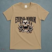 Eternal Horror Creepy Skeleton Screaming Dark Horror Spooky T-Shirt thumb 5