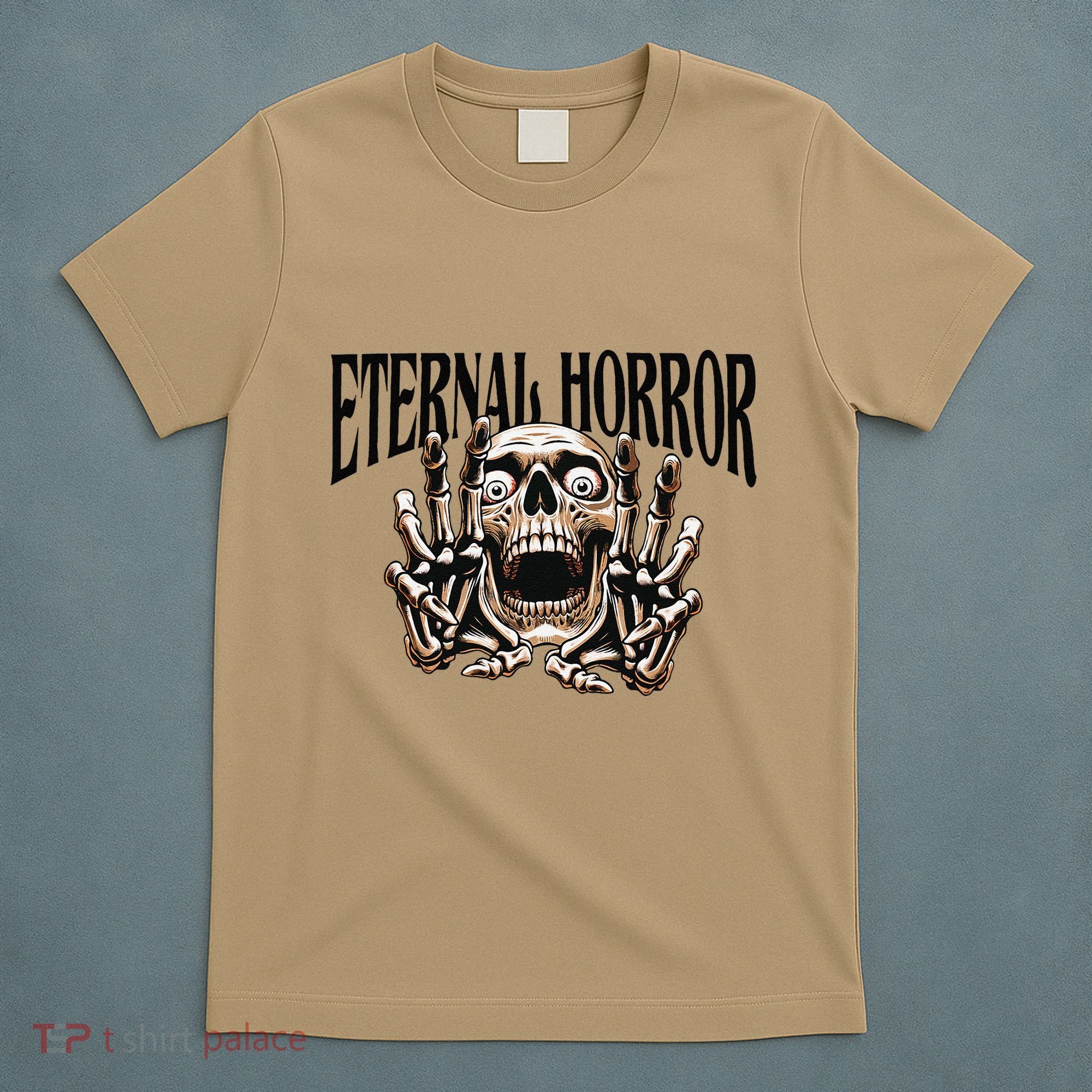 Eternal Horror Creepy Skeleton Screaming Dark Horror Spooky T-Shirt