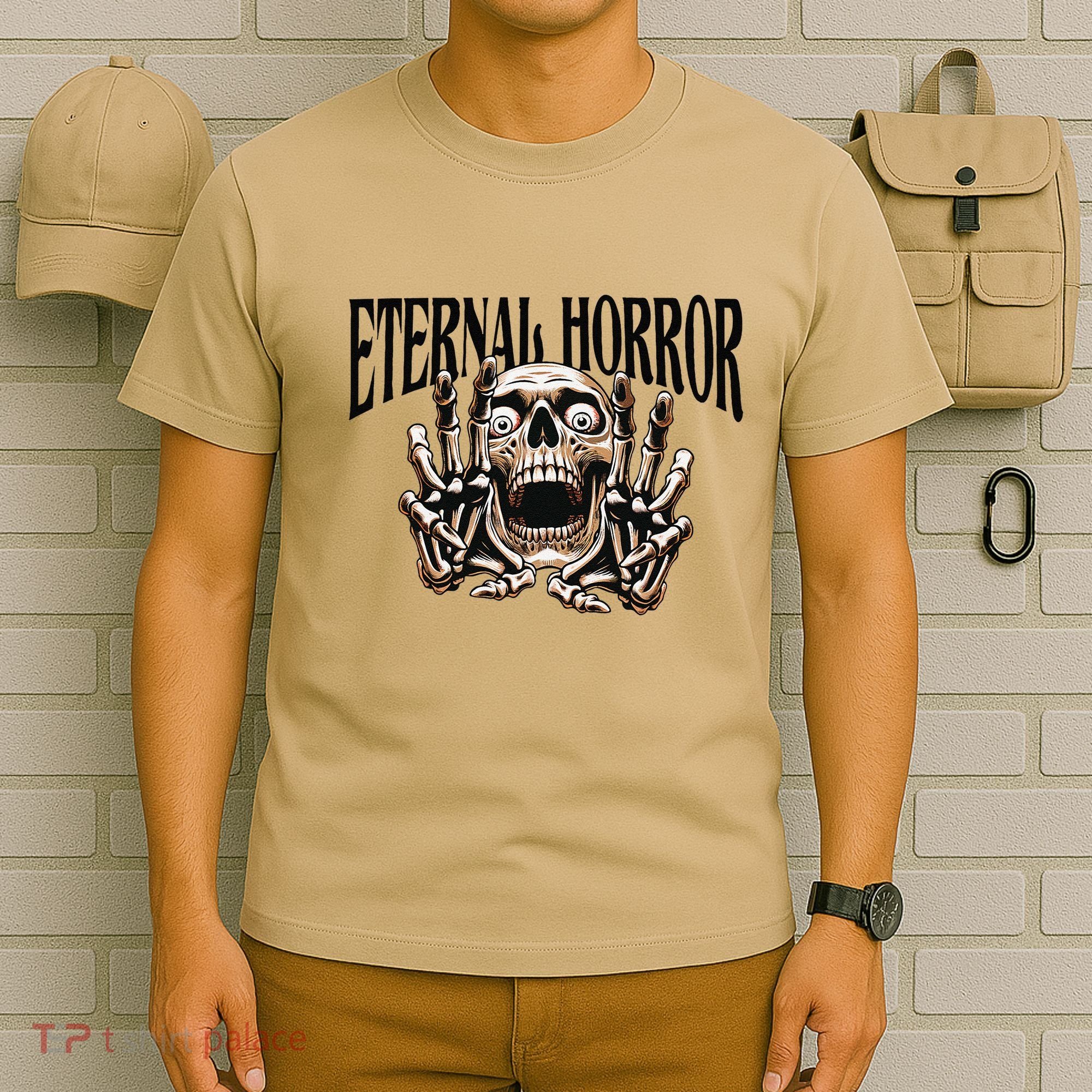 Eternal Horror Creepy Skeleton Screaming Dark Horror Spooky T-Shirt