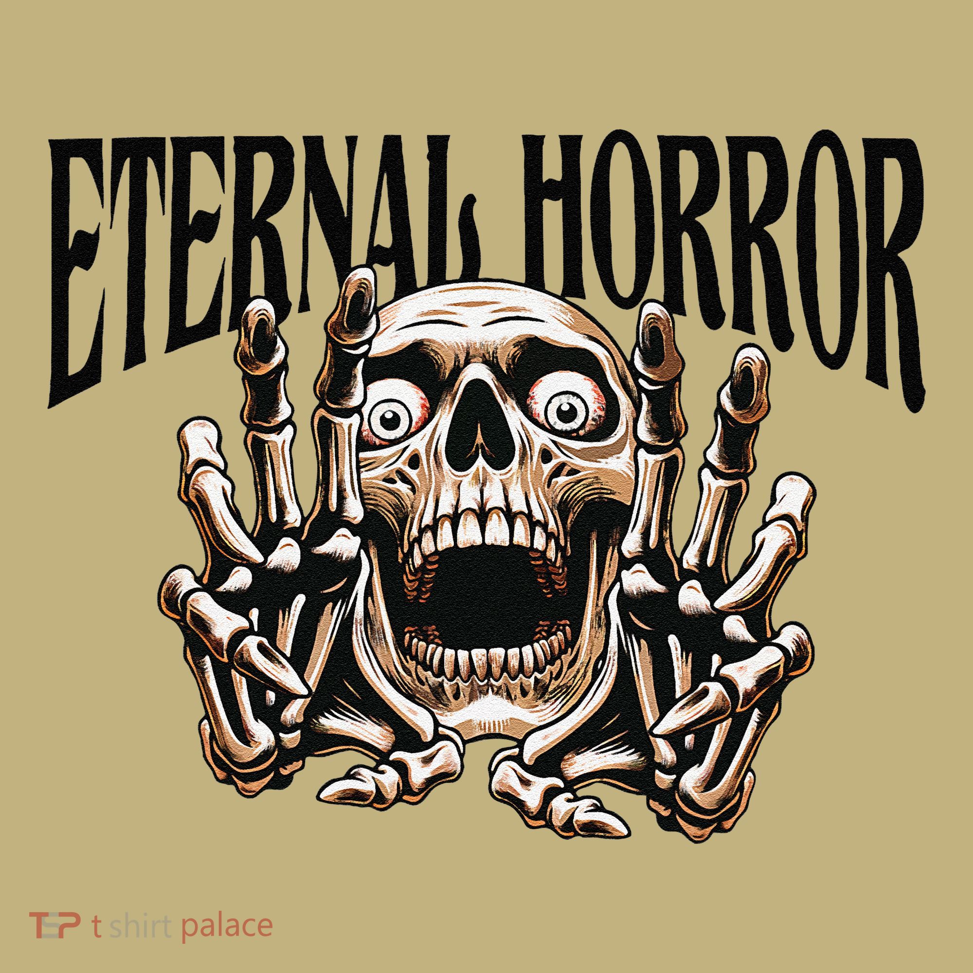 Eternal Horror Creepy Skeleton Screaming Dark Horror Spooky T-Shirt