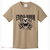 Eternal Horror Creepy Skeleton Screaming Dark Horror Spooky Kids T-Shirt thumb 0