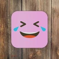 Emoticon Halloween Costumes Laughing Crying Face Coaster thumb 0
