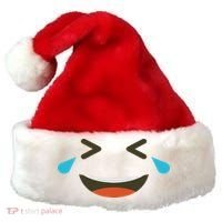 Emoticon Halloween Costumes Laughing Crying Face Santa Hat thumb 0