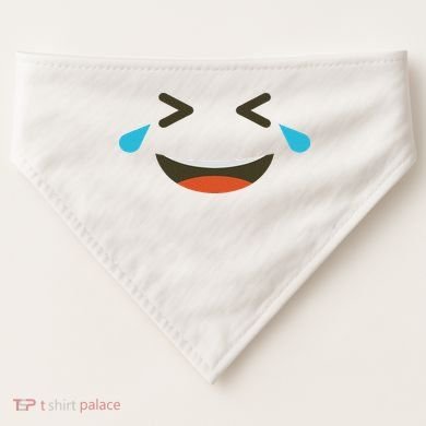 Emoticon Halloween Costumes Laughing Crying Face USA-Made Doggie Bandana
