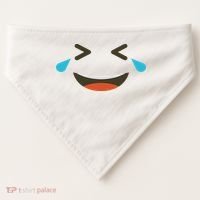 Emoticon Halloween Costumes Laughing Crying Face USA-Made Doggie Bandana thumb 0