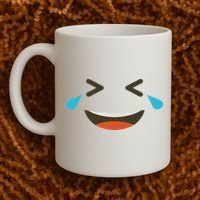 Emoticon Halloween Costumes Laughing Crying Face Coffee Mug thumb 2