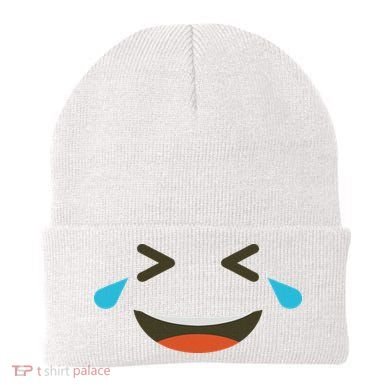 Emoticon Halloween Costumes Laughing Crying Face Beanie