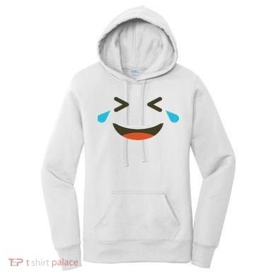Emoticon Halloween Costumes Laughing Crying Face Women's Hoodie