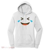 Emoticon Halloween Costumes Laughing Crying Face Women's Hoodie thumb 0