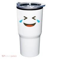 Emoticon Halloween Costumes Laughing Crying Face Tumbler thumb 0