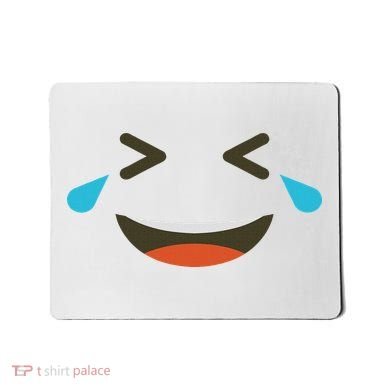 Emoticon Halloween Costumes Laughing Crying Face Mousepad